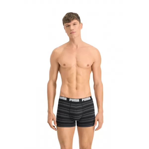  Férfi boxerek PUMA HERITAGE STRIPE BOXER 2P 90783805 FEKETE 