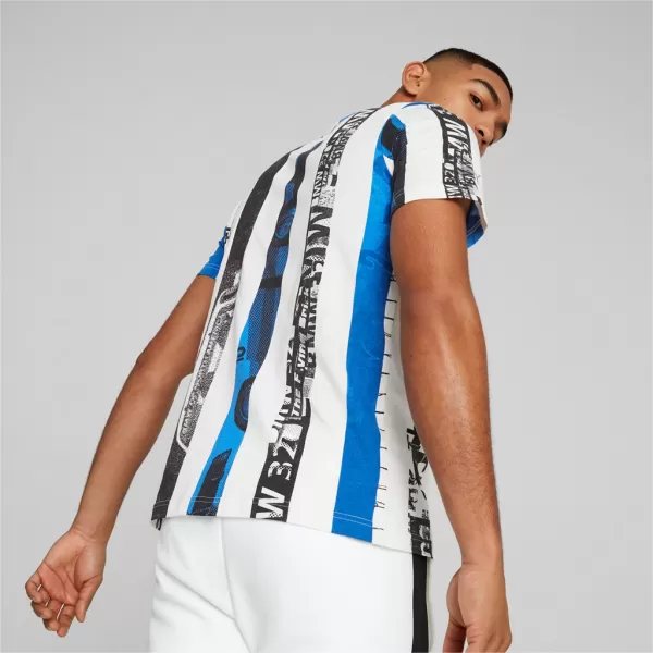 Férfi póló PUMA BMW MMS STRIPED TEE 538139-02 FEHÉR 