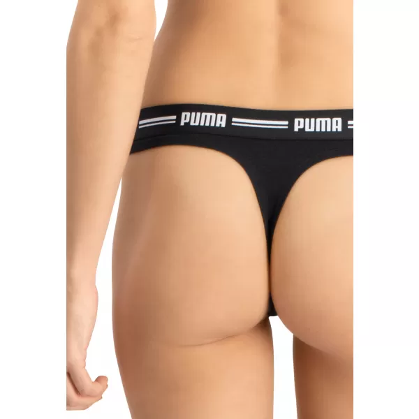  Női bugyi PUMA WOMEN STRING 2P PACK 90785403 FEKETE 