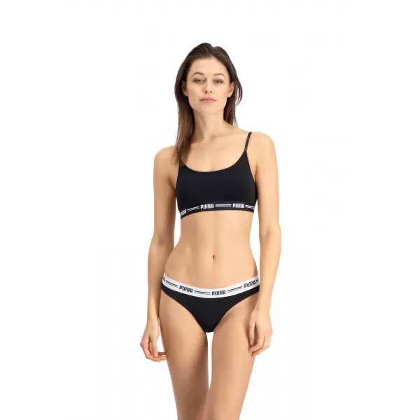  Női bugyi PUMA WOMEN STRING 2P PACK 90785403 FEKETE 
