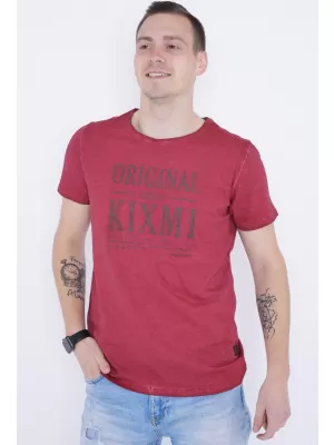 Férfi póló KIXMI PELTON BURGUNDIA