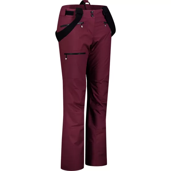  Női sínadrág NORDBLANC SNOWBALL NBWP7769 BURGUNDIA 