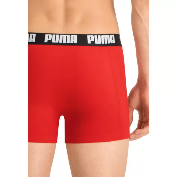  Férfi boxerek PUMA BASIC BOXER 2P 90682309 PIROS/FEKETE 