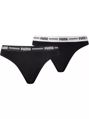 Női bugyi PUMA WOMEN STRING 2P PACK 90785403 FEKETE