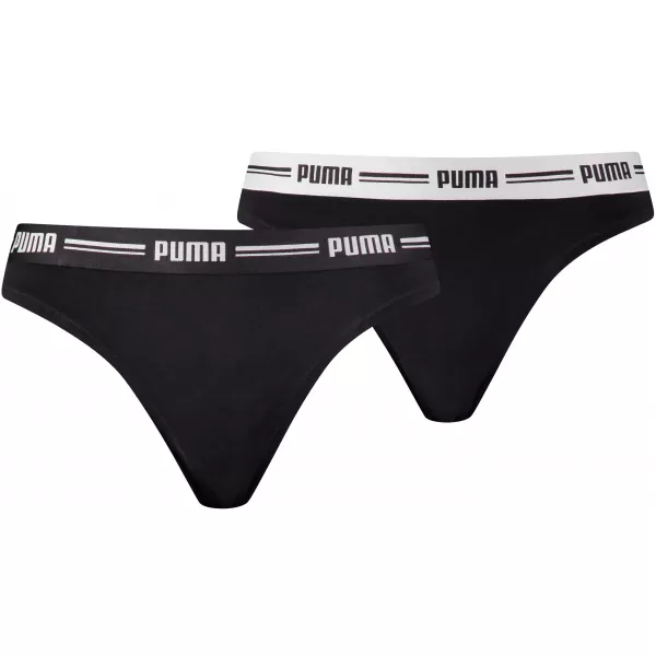  Női bugyi PUMA WOMEN STRING 2P PACK 90785403 FEKETE 