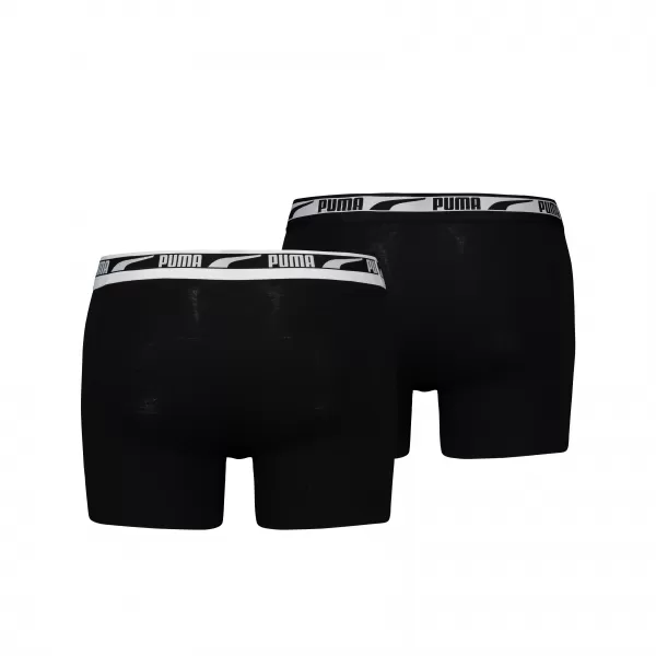 Bokszoló PUMA MEN MULTI LOGO BOXER 2P 93804701 FEKETE 