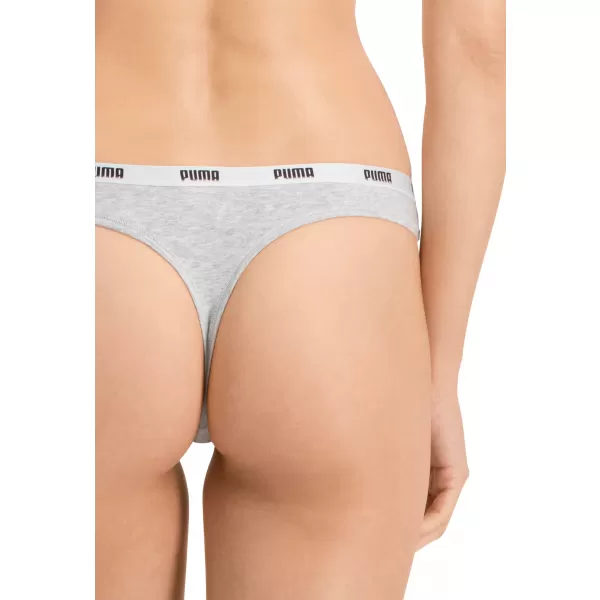  Női bugyi PUMA STRING 3P PACK 90759001 FEHÉR/SZÜRKE/FEKETE 