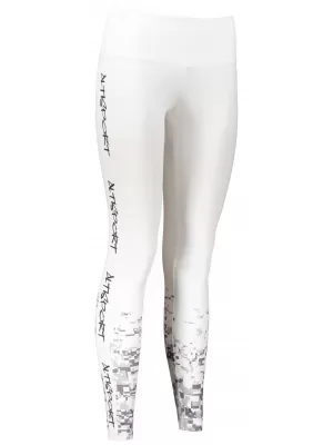 Női hosszú prémium leggings ALTISPORT SWE/ALW02S04 FEHÉR SZÜRKE