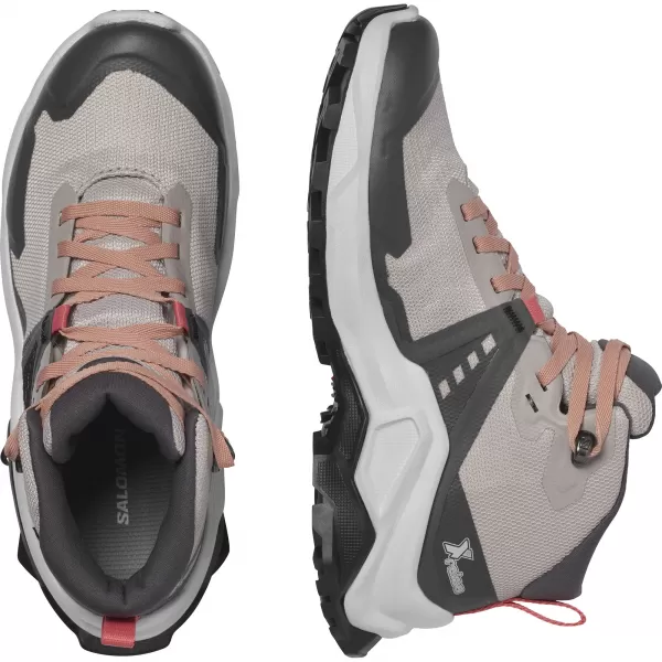  Gyerekcipők SALOMON X RAISE MID GORE-TEX L47071500 RÓZSÁK HAMUJA/BARACK BÉZS/TEARÓZSA 
