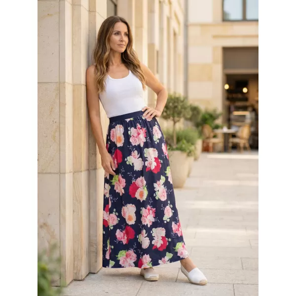  Női szoknya KIXMI PEONY SÖTÉTKÉK 