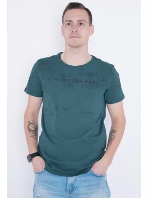 Férfi póló KIXMI PEPPE SÖTÉTZÖLD