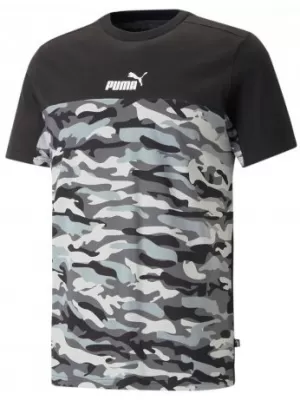 Férfi póló PUMA ESS BLOCK CAMO TEE 673335-01 FEKETE