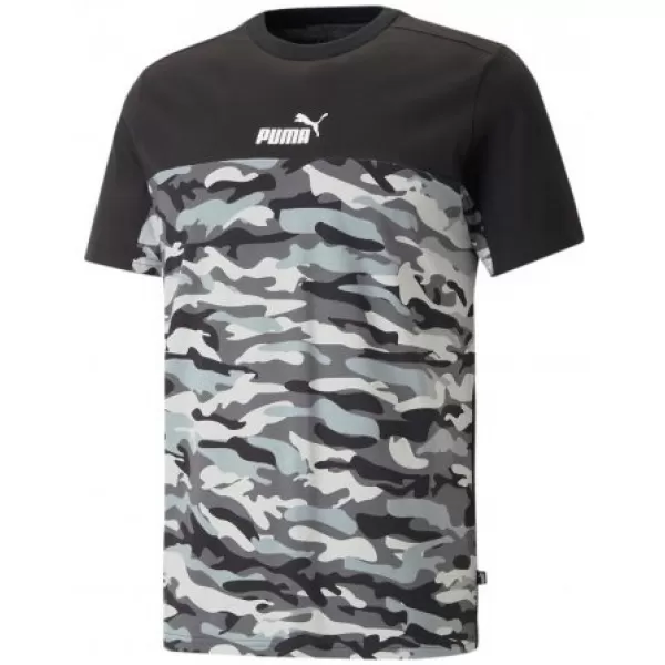  Férfi póló PUMA ESS BLOCK CAMO TEE 673335-01 FEKETE 