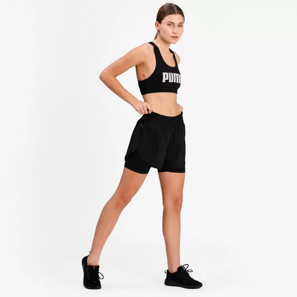  Női melltartó PUMA MID IMPACT 4KEEPS GRAPHIC BRA PM 520306-91 FEKETE 