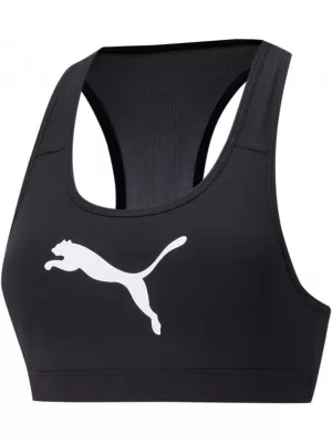 Női melltartó PUMA MID IMPACT 4KEEPS GRAPHIC BRA PM 520306-90 FEKETE