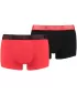 Férfi boxerek PUMA BASIC TRUNK 2P 93501502 PIROS/FEKETE