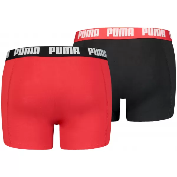  Férfi boxerek PUMA BASIC BOXER 2P 90682309 PIROS/FEKETE 