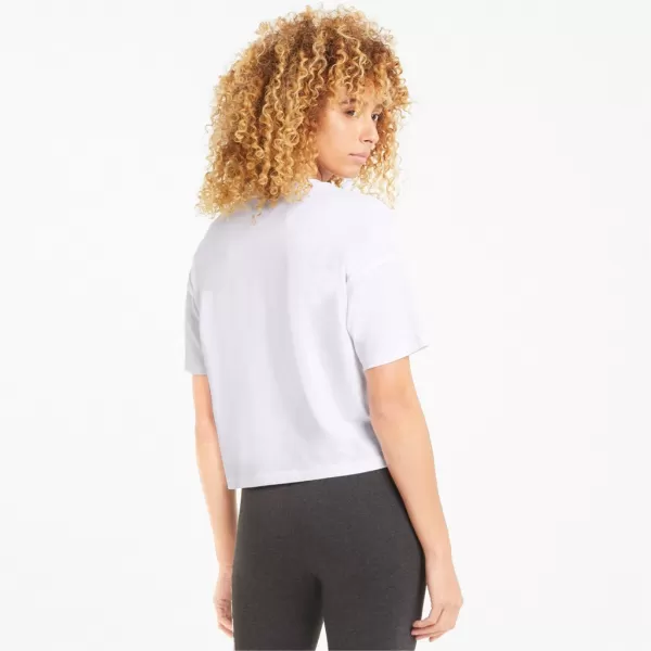  Női crop top PUMA ESS CROPPED LOGO TEE 586866-02 FEHÉR 