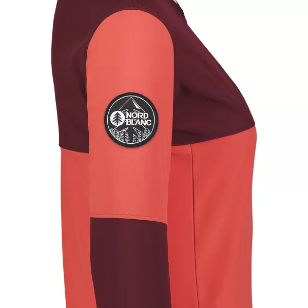 Női softshell kabát NORDBLANC COVE NBSSL7656 VÖRÖS KORALL 