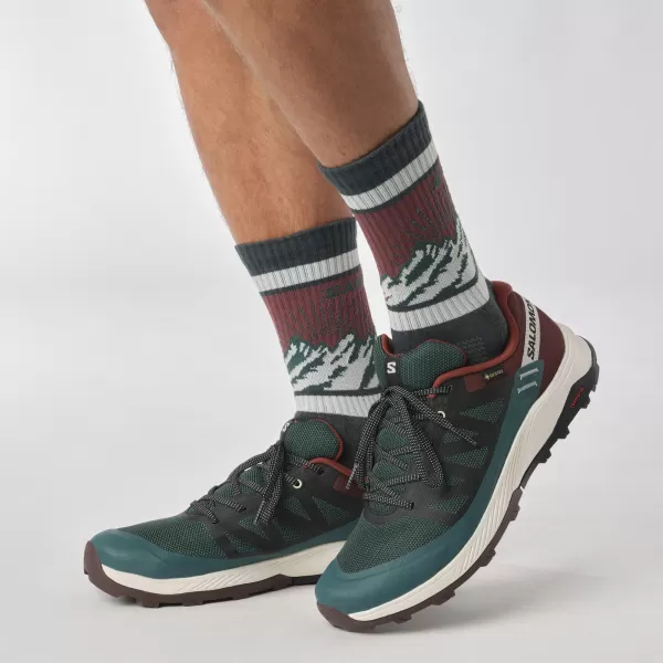  Férfi cipők SALOMON OUTRISE GORE-TEX L47142100 PONDEROSA FENYŐ / KESERŰ CSOKOLÁDÉ / VANÍLIA JÉG 