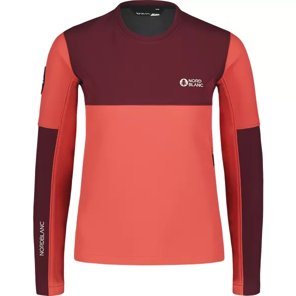  Női softshell kabát NORDBLANC COVE NBSSL7656 VÖRÖS KORALL 