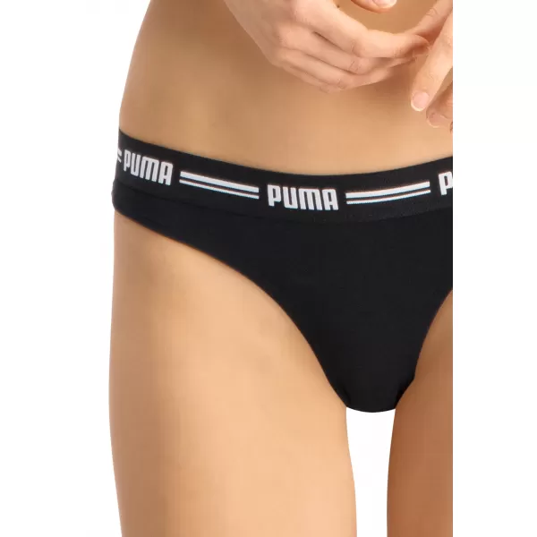  Női bugyi PUMA WOMEN STRING 2P PACK 90785403 FEKETE 