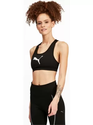 Női melltartó PUMA MID IMPACT 4KEEPS GRAPHIC BRA PM 520306-90 FEKETE