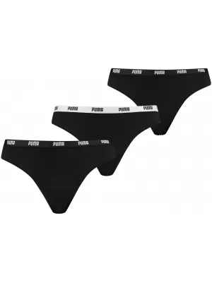 Női bugyi PUMA STRING 3P PACK 90759002 FEKETE