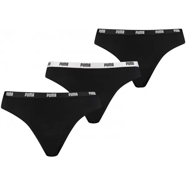  Női bugyi PUMA STRING 3P PACK 90759002 FEKETE 