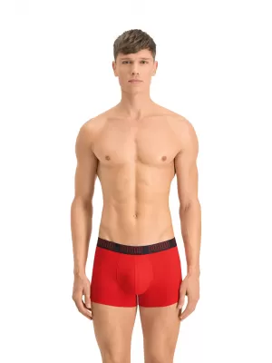 Férfi boxerek PUMA BASIC TRUNK 2P 93501502 PIROS/FEKETE