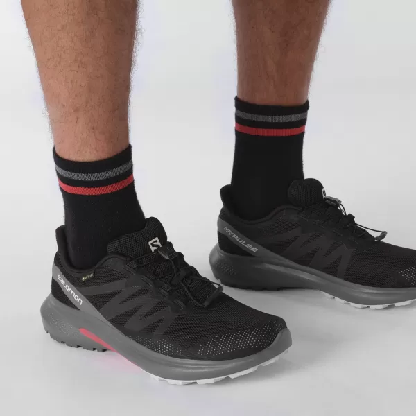  Férfi cipők SALOMON HYPULSE GORE-TEX L41595900 FEKETE/CSENDES ÁRNYÉK/HOLDSZIKLA 