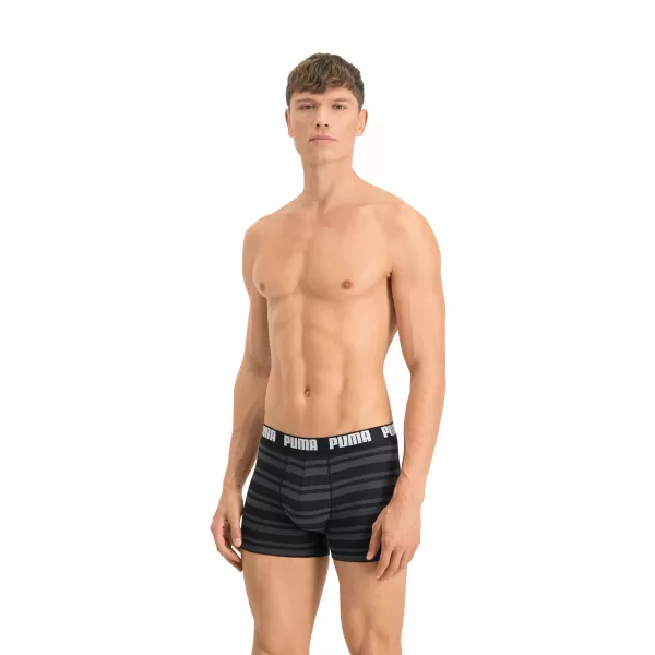  Férfi boxerek PUMA HERITAGE STRIPE BOXER 2P 90783805 FEKETE 