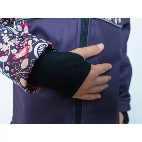  Gyerek hőszigetelt softshell kabát WAMU SOVA LILA 