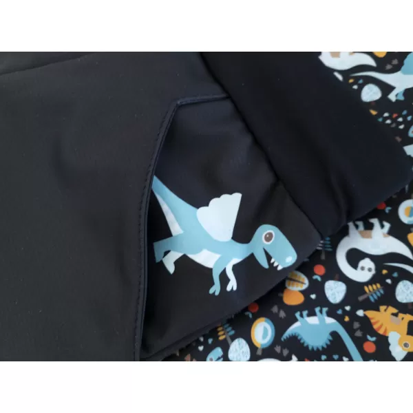  Baba softshell nadrág szigetelt WAMU DINOSAUŘI FEKETE 