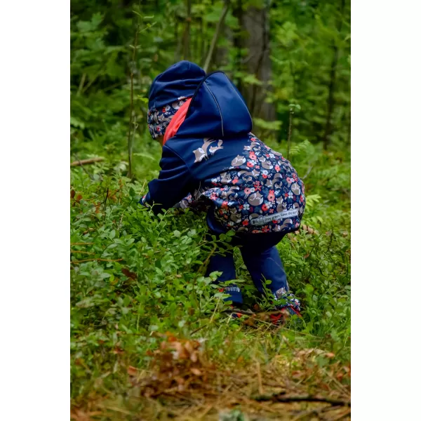  Hőszigetelt softshell gyereknadrág WAMU LIŠKY SÖTÉTKÉK 