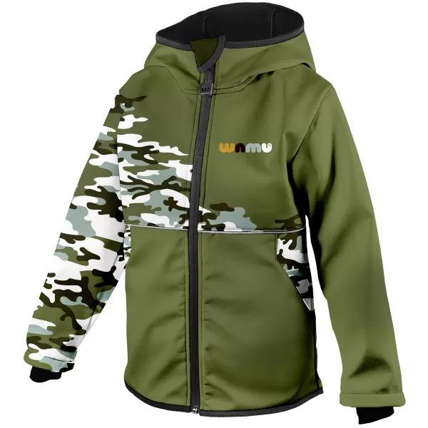  Gyerek hőszigetelt softshell kabát WAMU MASKÁČ KHAKI 
