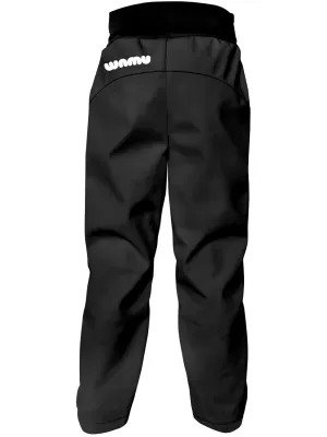 Hőszigetelt softshell gyereknadrág WAMU FEKETE