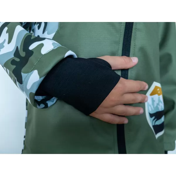  Gyerek hőszigetelt softshell kabát WAMU MASKÁČ KHAKI 
