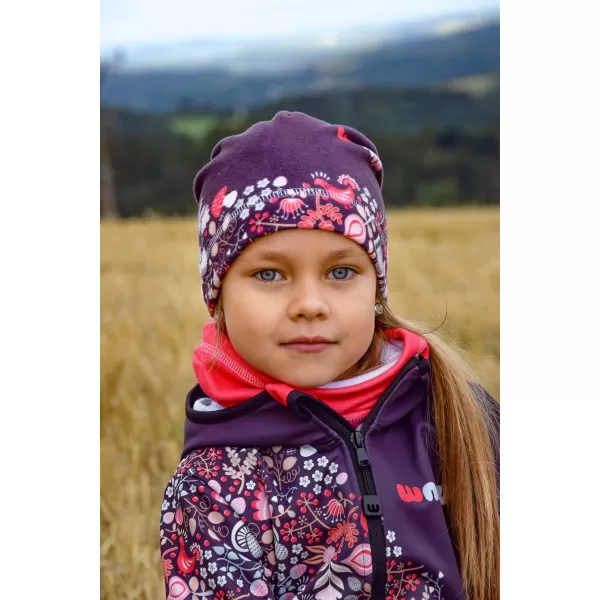  Gyerek hőszigetelt softshell kabát WAMU SOVA LILA 