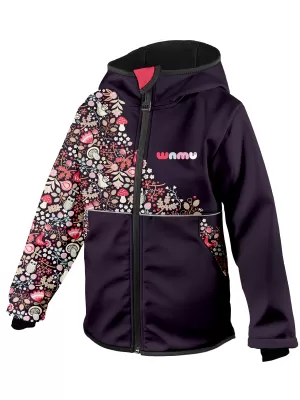 Gyerek hőszigetelt softshell kabát WAMU SOVA LILA