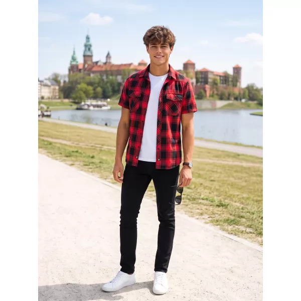 Ing BRANDIT KOSTKOVANÁ KRÁTKÝ RUKÁV BD4032 PIROS/FEKETE 