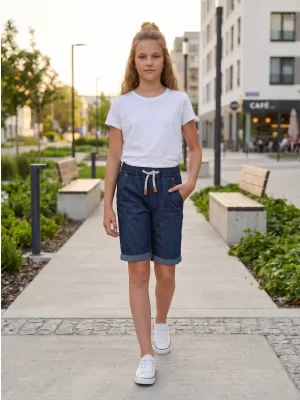 Gyermek rövidnadrág SAM 73 ROBERT KS 500 SÖTÉT FARMER
