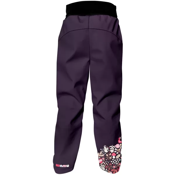  Hőszigetelt softshell gyereknadrág WAMU SOVA LILA 