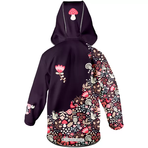  Gyerek hőszigetelt softshell kabát WAMU SOVA LILA 