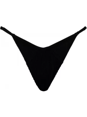 Fürdőruha PUMA SWIM WOMEN RIBBED TANGA 1P 938068-01 FEKETE