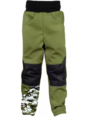 Hőszigetelt softshell gyereknadrág WAMU MASKÁČ KHAKI