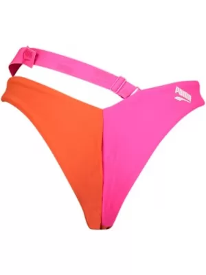 Fürdőruha PUMA SWIM WOMEN COLOURBLOCK V-SHAPE BRIEF 1P 938071-01 BARNA