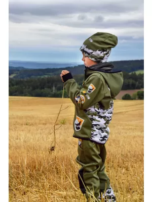 Hőszigetelt softshell gyereknadrág WAMU MASKÁČ KHAKI