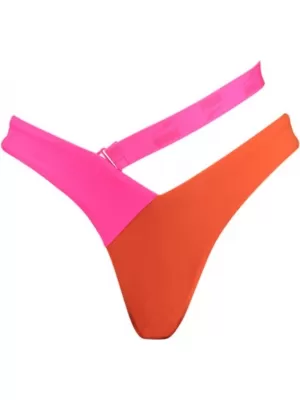 Fürdőruha PUMA SWIM WOMEN COLOURBLOCK V-SHAPE BRIEF 1P 938071-01 BARNA