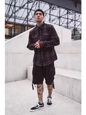 Rövidnadrág BRANDIT SAVAGE VINTAGE CARGO FEKETE